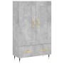 Concrete gray engineered wood tall sideboard 69.5x31x115 cm by vidaXL, Sideboards - Ref: Foro24-830304, Price: 80,68 €, Disco...