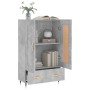 Aparador alto madera de ingeniería gris hormigón 69,5x31x115 cm de vidaXL, Aparadores - Ref: Foro24-830304, Precio: 80,68 €, ...