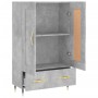 Aparador alto madera de ingeniería gris hormigón 69,5x31x115 cm de vidaXL, Aparadores - Ref: Foro24-830304, Precio: 80,68 €, ...