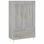 Aparador alto madera de ingeniería gris Sonoma 69,5x31x115 cm de vidaXL, Aparadores - Ref: Foro24-830314, Precio: 68,17 €, De...