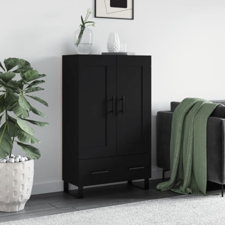 Tall black engineered wood sideboard 69.5x31x115 cm by vidaXL, Sideboards - Ref: Foro24-830349, Price: 111,27 €, Discount: %