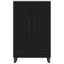 Tall black engineered wood sideboard 69.5x31x115 cm by vidaXL, Sideboards - Ref: Foro24-830349, Price: 111,27 €, Discount: %