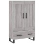 Aparador alto madera de ingeniería gris Sonoma 69,5x31x115 cm de vidaXL, Aparadores - Ref: Foro24-830354, Precio: 73,82 €, De...