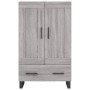 Tall Sonoma gray engineered wood sideboard 69.5x31x115 cm by vidaXL, Sideboards - Ref: Foro24-830354, Price: 73,82 €, Discoun...