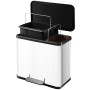 Hailo Cubo con pedal Oko Duo Plus tamaño L 17+9 l blanco 0630-230 de Hailo, Cubos de la basura y papeleras - Ref: Foro24-4154...