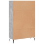 Aparador alto madera de ingeniería gris hormigón 69,5x31x115 cm de vidaXL, Aparadores - Ref: Foro24-830344, Precio: 91,90 €, ...