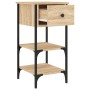 Sonoma oak engineered wood bedside table 34x36x70 cm by vidaXL, Nightstands - Ref: Foro24-825975, Price: 53,29 €, Discount: %