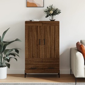 Tall engineered wood sideboard in brown oak 69.5x31x115 cm by vidaXL, Sideboards - Ref: Foro24-830339, Price: 68,99 €, Discou...