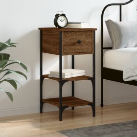 Oak brown engineered wood bedside table 34x36x70 cm by vidaXL, Nightstands - Ref: Foro24-825981, Price: 45,65 €, Discount: %