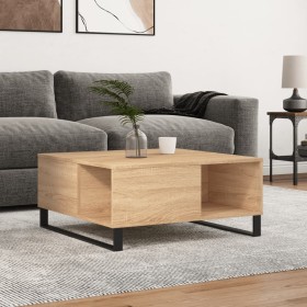 Oak Sonoma plywood coffee table 80x80x36.5 cm by vidaXL, Coffee table - Ref: Foro24-830791, Price: 80,99 €, Discount: %