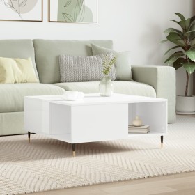 Glossy white plywood coffee table 80x80x36.5 cm by vidaXL, Coffee table - Ref: Foro24-830774, Price: 81,34 €, Discount: %