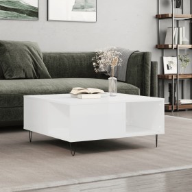 Glossy white plywood coffee table 80x80x36.5 cm by vidaXL, Coffee table - Ref: Foro24-830782, Price: 92,99 €, Discount: %