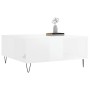 Glossy white plywood coffee table 80x80x36.5 cm by vidaXL, Coffee table - Ref: Foro24-830782, Price: 92,99 €, Discount: %