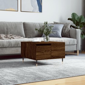 Brown oak plywood coffee table 55x55x36.5 cm by vidaXL, Coffee table - Ref: Foro24-830755, Price: 55,99 €, Discount: %