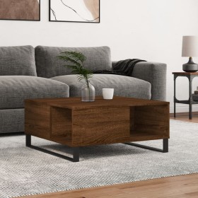 Brown oak plywood coffee table 80x80x36.5 cm by vidaXL, Coffee table - Ref: Foro24-830795, Price: 103,99 €, Discount: %