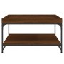 Mesa centro madera ingeniería y hierro roble marrón 80x80x45 cm de vidaXL, Mesas de centro - Ref: Foro24-832817, Precio: 45,8...