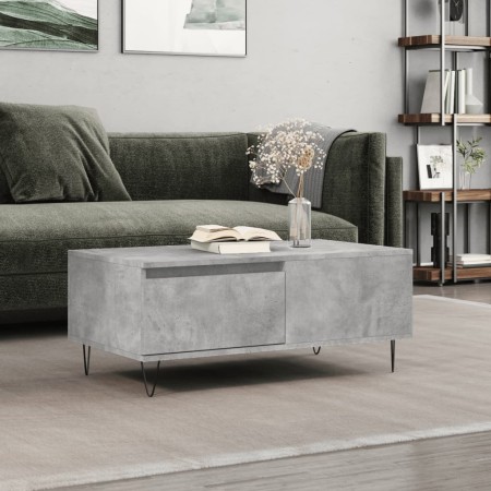 Plywood gray concrete coffee table 90x50x36.5 cm by vidaXL, Coffee table - Ref: Foro24-830808, Price: 65,12 €, Discount: %