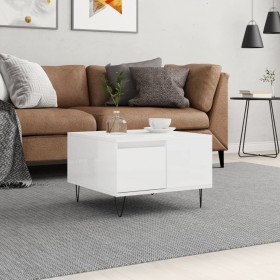 Couchtisch aus Sperrholz glänzend weiß 55x55x36,5 cm von vidaXL, Couchtisch - Ref: Foro24-830758, Preis: 57,74 €, Rabatt: %