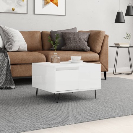 Couchtisch aus Sperrholz glänzend weiß 55x55x36,5 cm von vidaXL, Couchtisch - Ref: Foro24-830758, Preis: 59,34 €, Rabatt: %