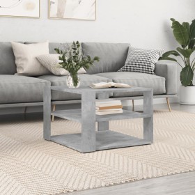 Concrete gray engineered wood coffee table 59.5x59.5x40 cm by vidaXL, Coffee table - Ref: Foro24-834249, Price: 37,99 €, Disc...