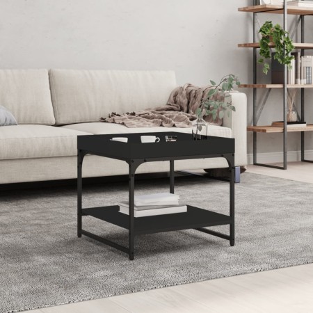 Mesa de centro madera de ingeniería negro 49,5x49,5x45 cm de vidaXL, Mesas de centro - Ref: Foro24-832808, Precio: 35,62 €, D...