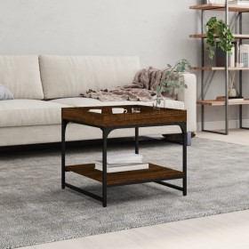 Engineered oak wood coffee table in brown, 49.5x49.5x45 cm by vidaXL, Coffee table - Ref: Foro24-832812, Price: 35,61 €, Disc...