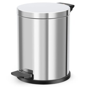 Hailo Trash Can with Pedal Solid Stainless Steel M 12L by Hailo, Garbage cans and trash cans - Ref: Foro24-434075, Price: 55,...