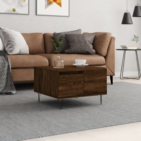 Brown oak plywood coffee table 55x55x36.5 cm by vidaXL, Coffee table - Ref: Foro24-830763, Price: 53,97 €, Discount: %