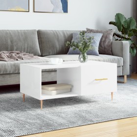 Glossy white plywood coffee table 90x50x40 cm by vidaXL, Coffee table - Ref: Foro24-829198, Price: 49,48 €, Discount: %