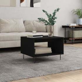 Black engineered wood coffee table 60x50x40 cm by vidaXL, Coffee table - Ref: Foro24-829253, Price: 43,94 €, Discount: %