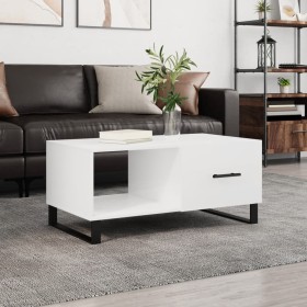 Couchtisch aus glänzend weißem Sperrholz, 90 x 50 x 40 cm von vidaXL, Couchtisch - Ref: Foro24-829238, Preis: 51,99 €, Rabatt: %