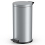 Hailo Pedal bin Solid silver with galvanized interior L 18 L by Hailo, Garbage cans and trash cans - Ref: Foro24-434080, Pric...