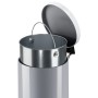 Hailo Pedal bin Solid silver with galvanized interior L 18 L by Hailo, Garbage cans and trash cans - Ref: Foro24-434080, Pric...