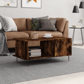 Smoked oak plywood coffee table 90x50x40 cm by vidaXL, Coffee table - Ref: Foro24-829489, Price: 41,99 €, Discount: %