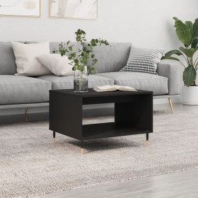 Black engineered wood coffee table 60x50x40 cm by vidaXL, Coffee table - Ref: Foro24-829245, Price: 32,25 €, Discount: %