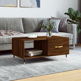 Brown oak plywood coffee table 90x50x40 cm by vidaXL, Coffee table - Ref: Foro24-829195, Price: 46,14 €, Discount: %