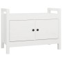 Hall bench solid white pine wood 80x40x60 cm by vidaXL, Benches for halls and storage - Ref: Foro24-821780, Price: 106,32 €, ...