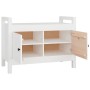 Hall bench solid white pine wood 80x40x60 cm by vidaXL, Benches for halls and storage - Ref: Foro24-821780, Price: 106,32 €, ...