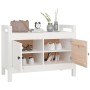 Hall bench solid white pine wood 80x40x60 cm by vidaXL, Benches for halls and storage - Ref: Foro24-821780, Price: 106,32 €, ...