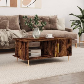 Smoked oak plywood coffee table 90x50x40 cm by vidaXL, Coffee table - Ref: Foro24-829481, Price: 42,99 €, Discount: %