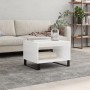 High gloss white engineered wood coffee table 60x50x40 cm by vidaXL, Coffee table - Ref: Foro24-829262, Price: 50,99 €, Disco...