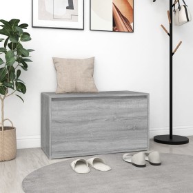 Bank hallway plywood gray Sonoma 80x40x45 cm by vidaXL, Benches for halls and storage - Ref: Foro24-816048, Price: 66,79 €, D...