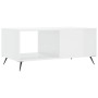 Mesa de centro madera contrachapada blanco brillo 90x50x40 cm de vidaXL, Mesas de centro - Ref: Foro24-829182, Precio: 45,50 ...