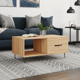 Sonoma oak plywood coffee table 90x50x40 cm by vidaXL, Coffee table - Ref: Foro24-829207, Price: 44,41 €, Discount: %