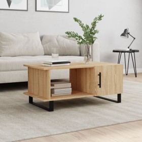 Mesa de centro madera contrachapada roble Sonoma 90x50x40 cm de vidaXL, Mesas de centro - Ref: Foro24-829511, Precio: 45,99 €...