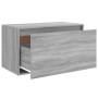 Banco pasillo madera contrachapada gris Sonoma 80x40x45 cm de vidaXL, Bancos para recibidores y almacenamiento - Ref: Foro24-...