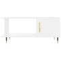 Glossy white plywood coffee table 90x50x40 cm by vidaXL, Coffee table - Ref: Foro24-829470, Price: 45,58 €, Discount: %