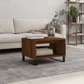 Mesa de centro madera de ingeniería marrón roble 60x50x40 cm de vidaXL, Mesas de centro - Ref: Foro24-829267, Precio: 37,36 €...