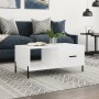 Glossy white plywood coffee table 90x50x40 cm by vidaXL, Coffee table - Ref: Foro24-829222, Price: 51,44 €, Discount: %