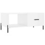 Glossy white plywood coffee table 90x50x40 cm by vidaXL, Coffee table - Ref: Foro24-829222, Price: 51,44 €, Discount: %